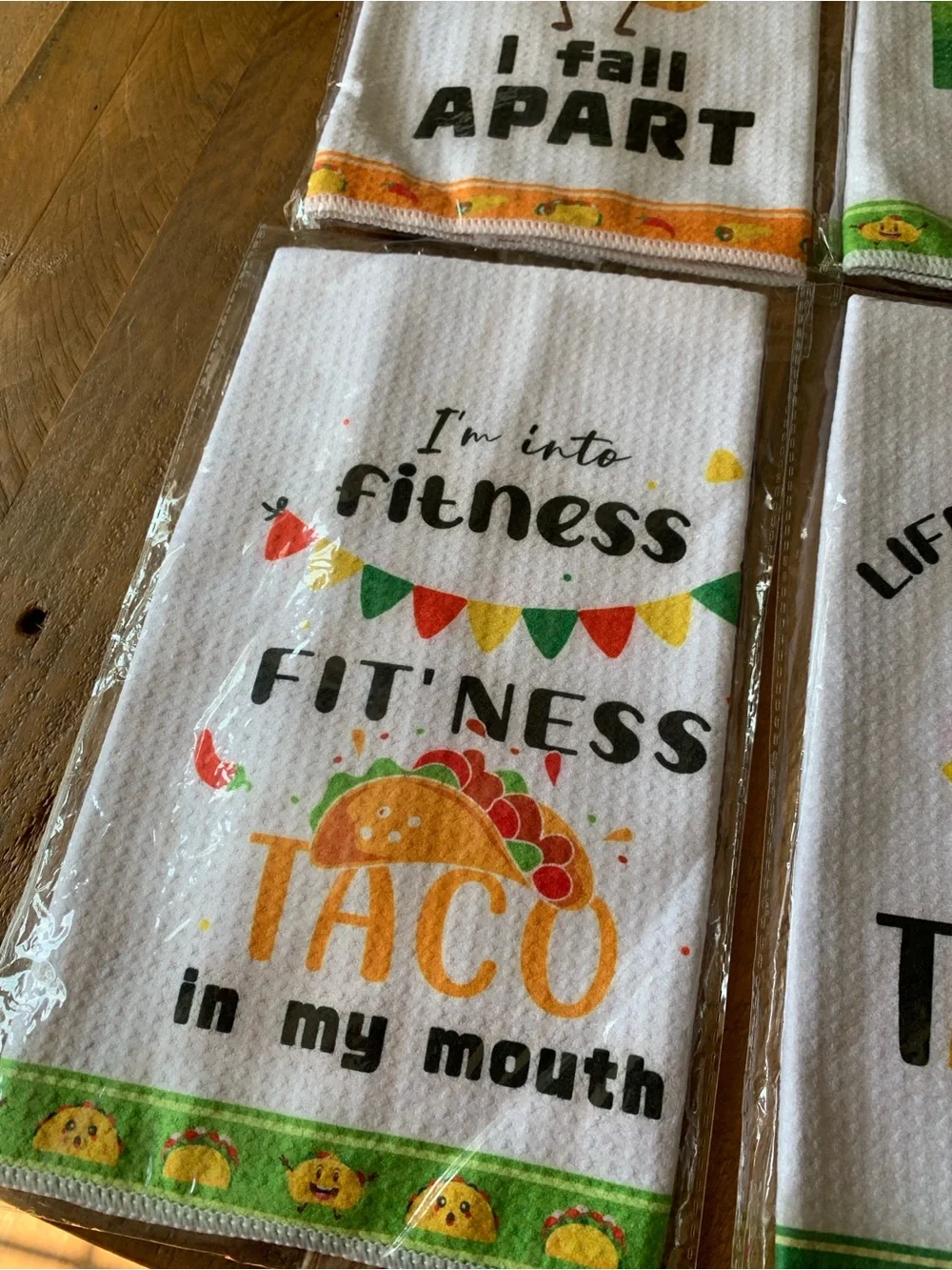 Cute Taco-Print Kitchen Towel Set
